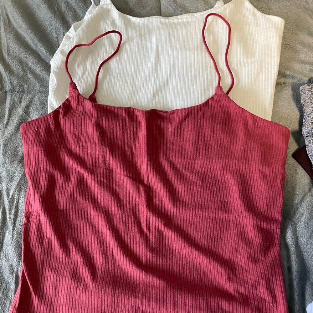 4 piece bundle - 3 tanks , 1 pair of shorts